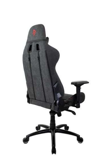 Arozzi Verona Signature Soft Fabric gaming stol (grå med rødt logo)
