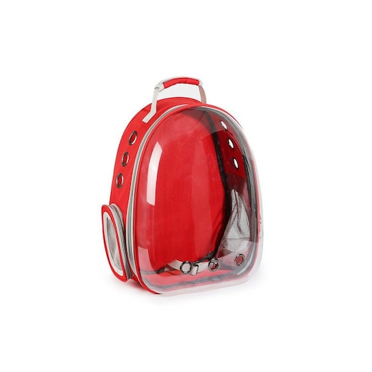 Bærepose Kat rygsæk med vindue Rød