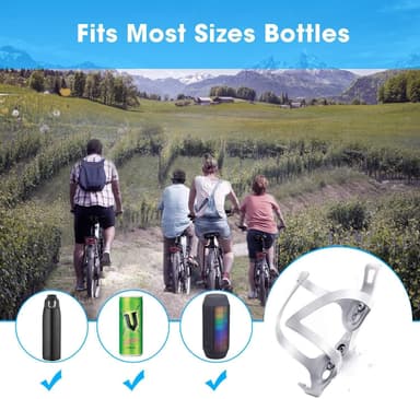 Flaskeholder til cykel aluminium Sølv