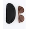 Solbriller runde i retrostil, brun