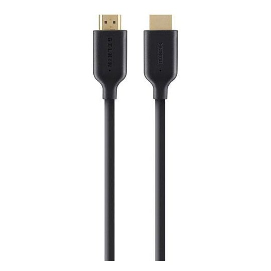 Forgyldt højhastigheds-HDMI-kabel m / Ethernet, sort (1m)