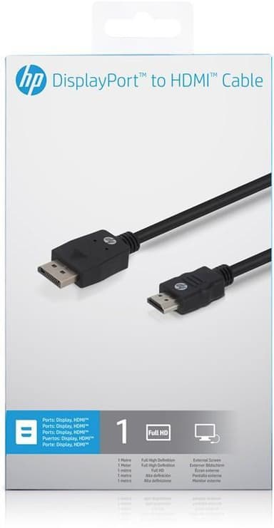 HP DisplayPort to HDMI Cable 1.0 m