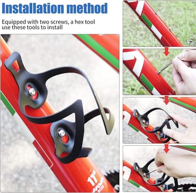 Flaskeholder til cykel aluminium Sort