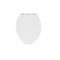 O-formet toiletsæde Hvid 44x37 cm