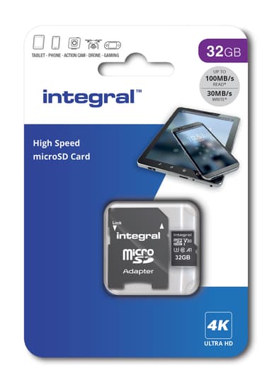 boks Mere end noget andet Premonition Integral 32GB V30 4K Micro SD card | Elgiganten