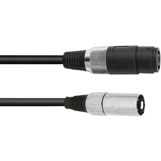 Omnitronic 30225590 XLR Adapterkabel [1x Højtalerkobling - 1x XLR-stik 3-polet] 1.00 m Sort