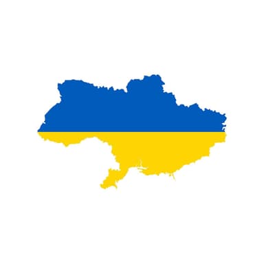 Ukraine kort klistermærker 10-pak blå / gul