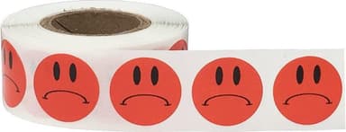 Klistermærke Angry face 1 rulle / 500 stk