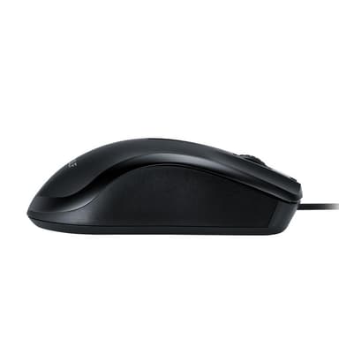 Kablet lydløs mus 1000 DPI ABS Sort