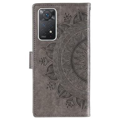 SKALO Xiaomi Redmi Note 11 Pro Mandala Flip Cover - Grå