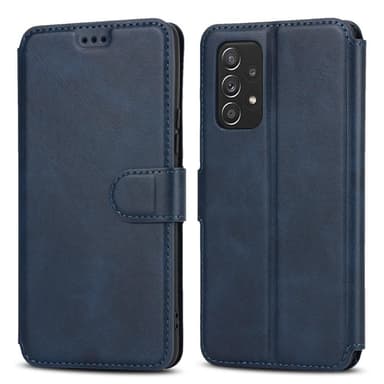SKALO Samsung A53 5G Premium Cut Flip Cover - Blå