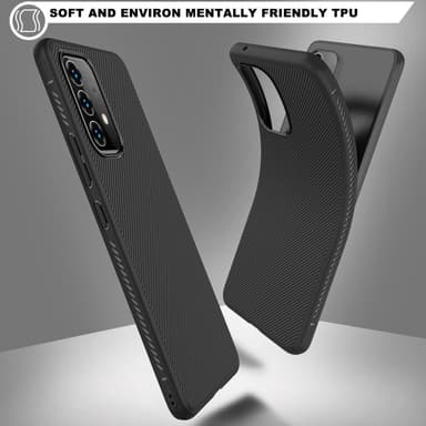 SKALO Samsung A53 5G Twill TPU-cover - Sort