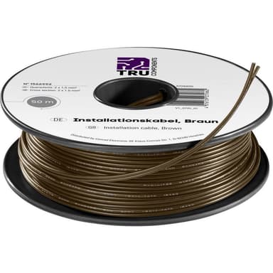 TRU COMPONENTS 1566992 Tråd 2 x 1.50 mm² Brun 50 m