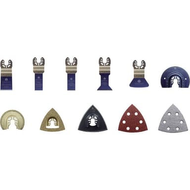 TOOLCRAFT 1574786 Krom-vanadium stål, Bimetal, Karbid Tilbehørssæt, multifunktionsværktøj 21 dele 1