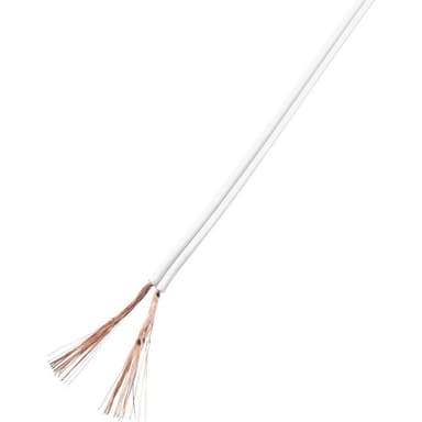 TRU COMPONENTS 93030c533 Tråd 2 x 1 mm² Hvid 25 m