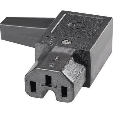 K & B 43R012211 Varmapparat-stik (C15/C16) 43R Tilslutning, vinklet Samlet poltal: 2 + PE 10 A Sort 1 stk