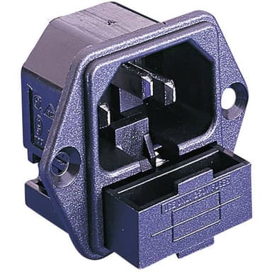 Bulgin PF0001/63 IEC-stik PF Stik, indbygning lodret