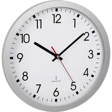 TFA Dostmann 60.3522.02 Radio Vægur 30 cm x 4.3 cm Sølv