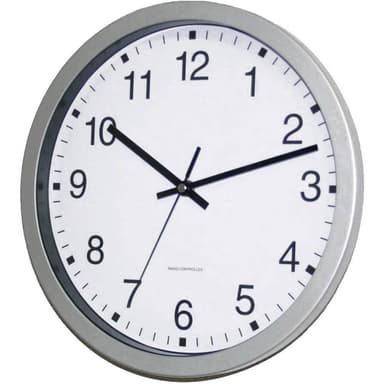 EUROTIME 56831-07 Radio Vægur 30 cm x 4.3 cm Sølv