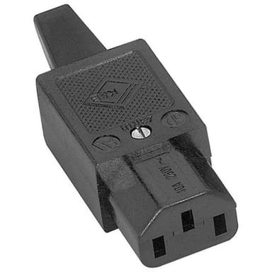 K & B 43R011311 IEC-stik 43R Tilslutning, lige Samlet poltal: 2 + PE 10 A Sort 1 stk
