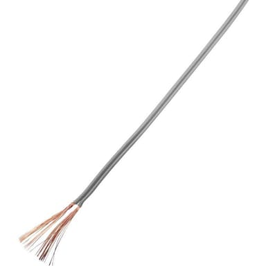TRU COMPONENTS 93030c505 Tråd 2 x 0.75 mm² Grå 20 m