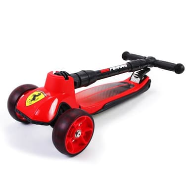 Ferrari sammenklappelig tvilling scooter til børn - rød.
