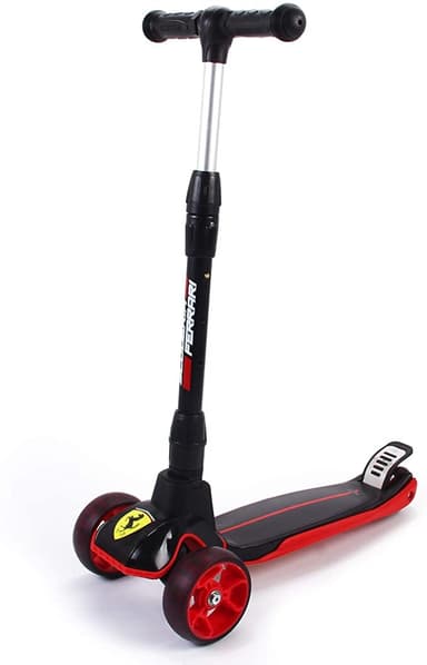 Ferrari sammenklappelig tvilling scooter til børn - rød.
