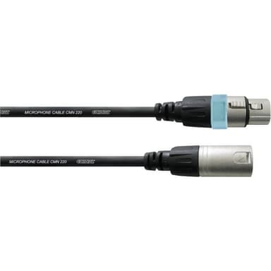 Cordial CCM 0,5 FM XLR Forbindelsesledning [1x XLR-tilslutning - 1x XLR-stik] 0.50 m Sort