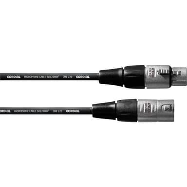 Cordial CFM 2,5 FM XLR Forbindelsesledning [1x XLR-tilslutning - 1x XLR-stik] 2.50 m Sort