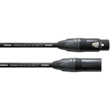 Cordial CPM 1 FM-FLEX XLR Forbindelsesledning [1x XLR-tilslutning - 1x XLR-stik] 1.00 m Sort
