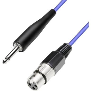 MICROPHONE CABLE XLR FEM./JACK/10M BLUE