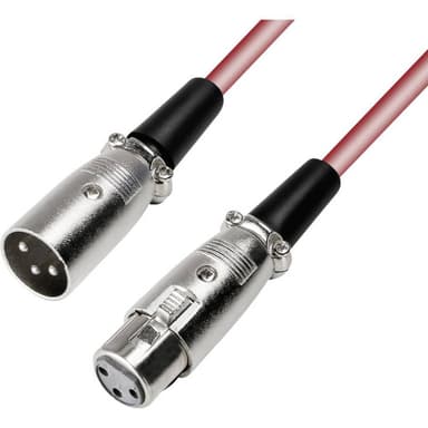 Paccs XLR Forbindelsesledning [1x XLR-tilslutning - 1x XLR-stik] 4.00 m Rød