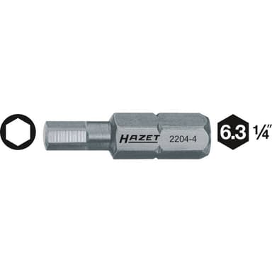 Hazet Sekskant-bit 2.5 mm Kvalitetsstål C 6.3 1 stk