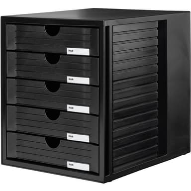 HAN SYSTEMBOX 1450-13 Skuffeboks Sort A4 , C4 Antal skuffer: 5