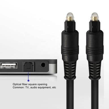 NÖRDIC Toslink Toslink Digital optisk fiberkabel 2m SPDIF kabel