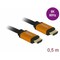 Delock 85.729 HDMI High Speed ​​2m kabel 8K 60Hz 7680x 4320 Dynamic HDR 48 Gbps eARC Game Mode VVR Pure kobber 99,99%