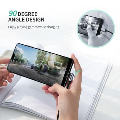 Ugreen vinklet USB Cmand til USB A mand hurtig opladning 3A 480 Mbps 50cm