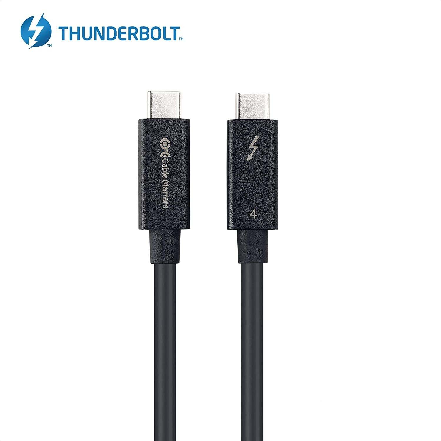 有名なブランド Cable Matters Thunderbolt ケーブル 1m 40 Gbps 8K 60Hz PD 100W充電  サンダーボルト USB4とThunderbolt 3とUSB-Cと下位互換 Type-C to Type-Cル Android 急速充電 高速  データ転送 PD対応 Cyberplugs