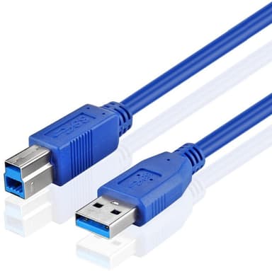 charter koloni vedholdende NÖRDIC USB 3.1-kabel USB A til USB B 1.8m Blå USB-printer-kabel | Elgiganten