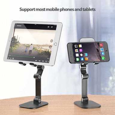 NÖRDIC Justerbar foldbar universal bord stativ til mobiltelefon tablet Iphone Ipad holder drejelig mobilt stativ