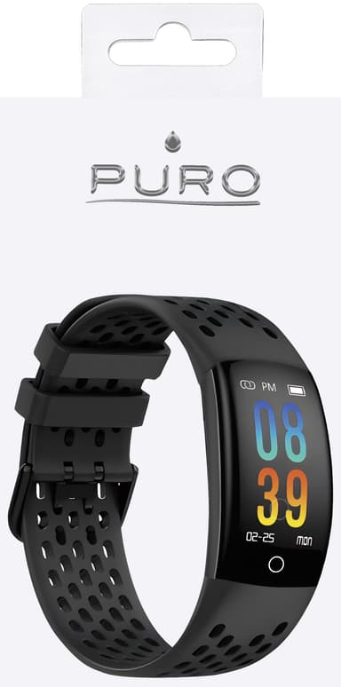 Puro FitBit Charge 5 sport plus silikonebånd (sort)