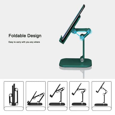 NÖRDIC Justerbar foldbar universal bord stativ til mobiltelefon tablet Iphone Ipad holder drejelig mobilt stativ