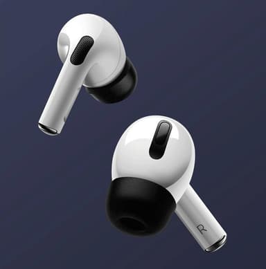 3 par komfortable ørepropper til Airpod Pro Black
