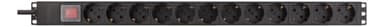 DELTACO 19"" PDU with 12x CEE 7/4 outlets, 3500W, power switch, alumini