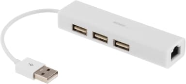 USB 2.0 netværksadapter med 10/100Mbps, 1xRJ45, 3x t