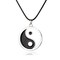 Yin Yang vedhæng halskæde zink legering sort / hvid