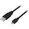 DELTACO USB 2.0 kabel Type A han - Type Micro B han, 5-pin,  0,5m, sor