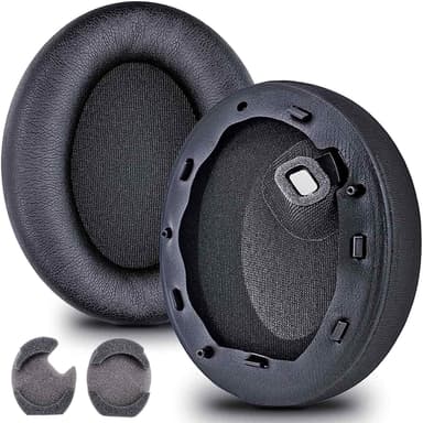 Ørepuder kompatible med Sony WH-1000XM4 Protein Læder Sort