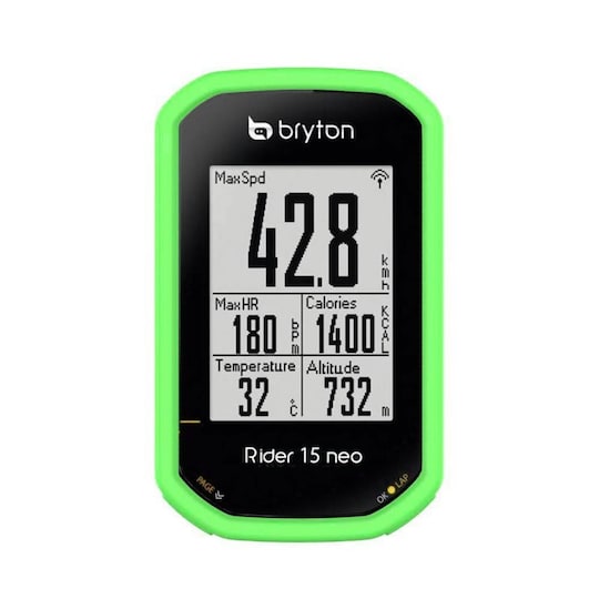 Silikone cover Bryton Rider 15 Neo E - Lime