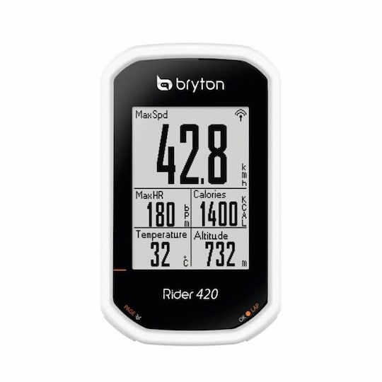Silikone cover Bryton Rider 420 E - Hvid